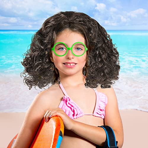 Sizzling Bear Ladies Costume Equipment Children Wig Inexperienced Spherical Body Glasses Children Bag Earrings Halloween Princess Get together Cosplay Costume up For Mirabel 6 51An2n3J5eL