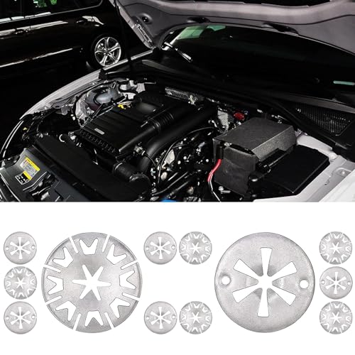 80 Stück Hitzeschutzblech Reparatursatz,Car Klemmscheiben Hitzeschutzblech,Edelstahl Star Lock Sicherungsscheiben,Ø 30mm Starlock Verschluss Clips für Hitzeschilden unter Der Motorhaube Eines Autos