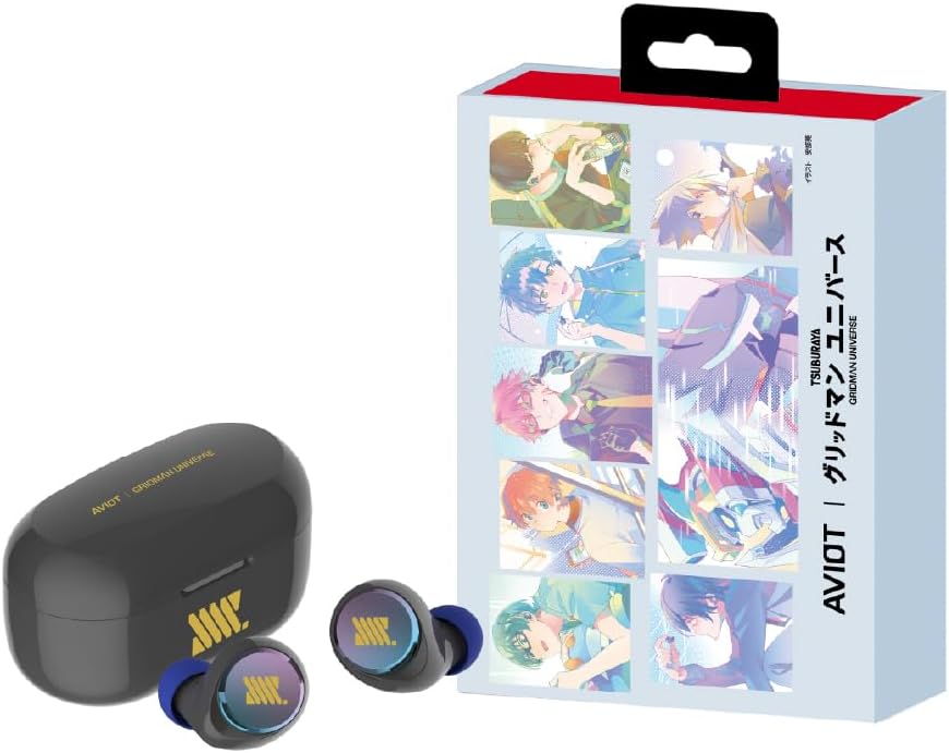 AVIOT GRIDMAN Universe Wireless Earbuds TE-V1R-GMT, Officially Licensed (Exclusive Edition) Special Package, Design, Japanese Special Voice, Noise Canceling Earbuds