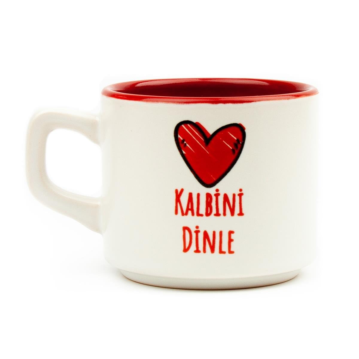 PALTO TASARIM Kalbini Dinle Beyaz Venüs Kupa - Hediye Seramik Kupa