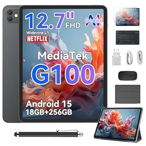 Blackview Link 8 Tablet 13 Zoll 90Hz Gaming Tablet mit Tastatur und Stift, 18GB RAM+256GB ROM Android 15 Tablets, MediaTek G100 Gemini AI/PC Modus/2K+ FHD/8400mAh/Widevine L1/Face ID/16MP+13MP/GPS