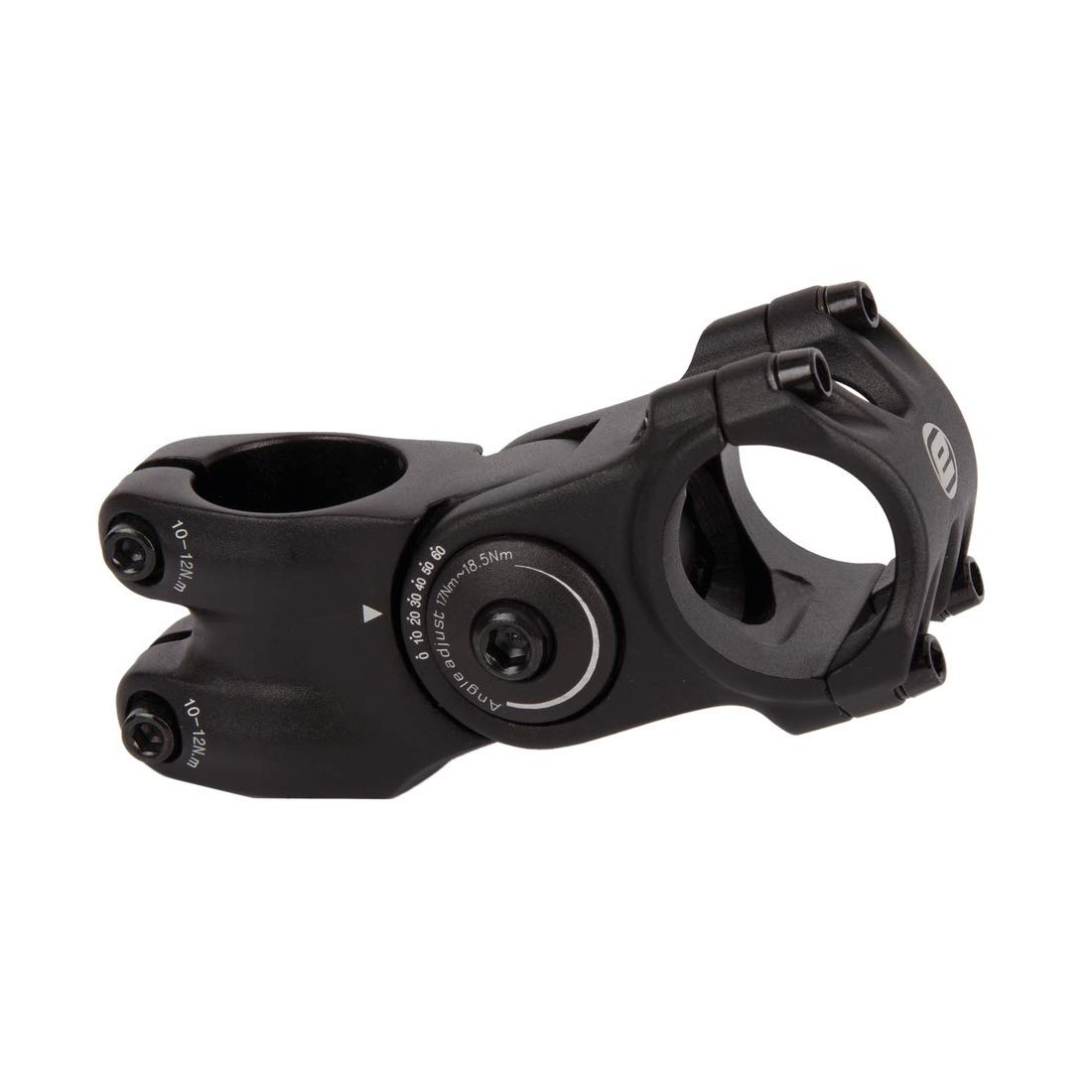 ERGOTEC stem Octopus 2 Ahead 28.6/31.8, 75mm AL6061 T6 Angle Adjustable Black Sand.