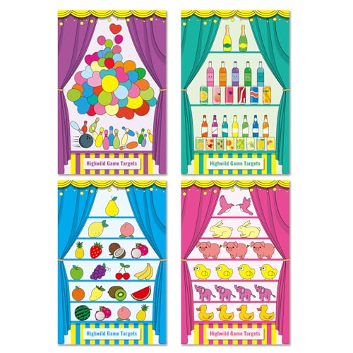 Highwild 8 Pack Creative Fun Shooting Targets - 23X35 Inch, 4 Unique Whimsical Designs