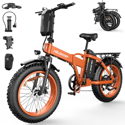Folding Electric Bike, 48V 25AH Battery Ebike with 30MPH Top Speed, 20" Fat Tire E-Bike for Adults with Rear Rack image 2