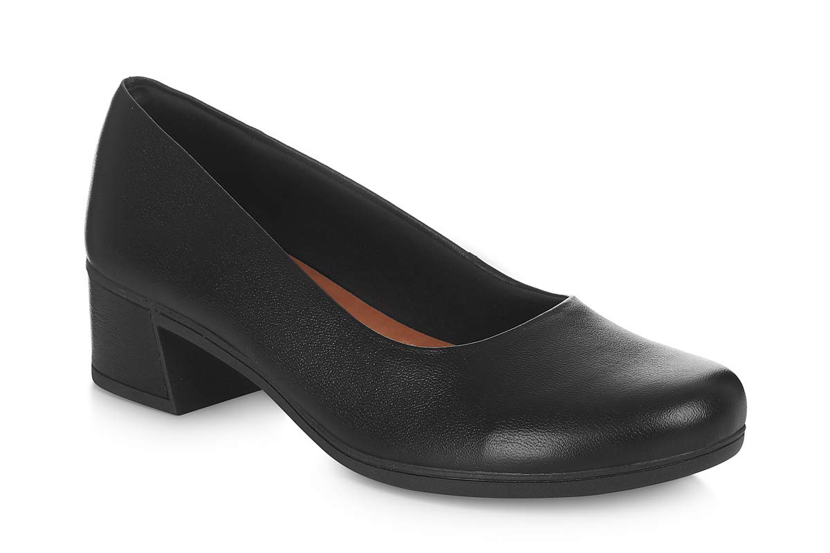 Usaflex V8424 Black and Navy Leather Crew Shoe/Cabin Shoe