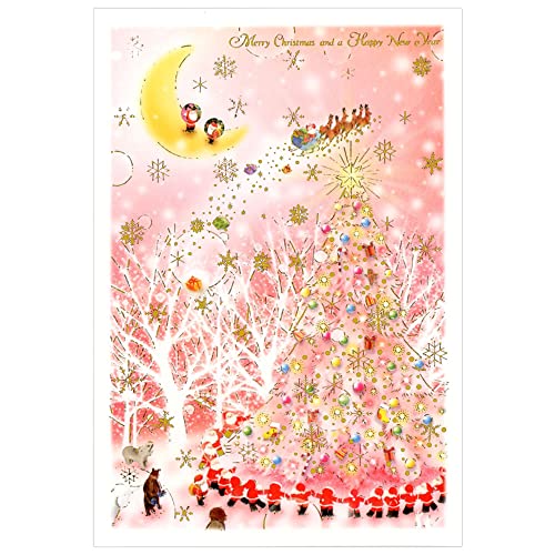 �N���X�}�X�J�[�h �a���E�C�O���� �~�j�T���^�X���[�J�[�h S-366 �s���N�n�c���[ �O���[�e�B���O���C�t Christmas card �O���[�e�B���O�J�[�h