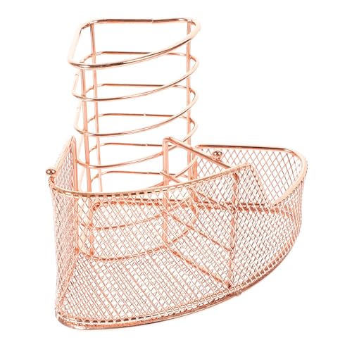 Mobestech Portapenne in Ferro Battuto Portapennelli per Trucco Porta Cosmetici da Scrivania Design a Griglia Antiscivolo per Ufficio e Studio