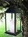 Black Lanterns Decorative - Set of 2 Lanterns with LED Candles - Each Lantern with a 4-Hour Timer - Set-and-Forget Timer Function - 13