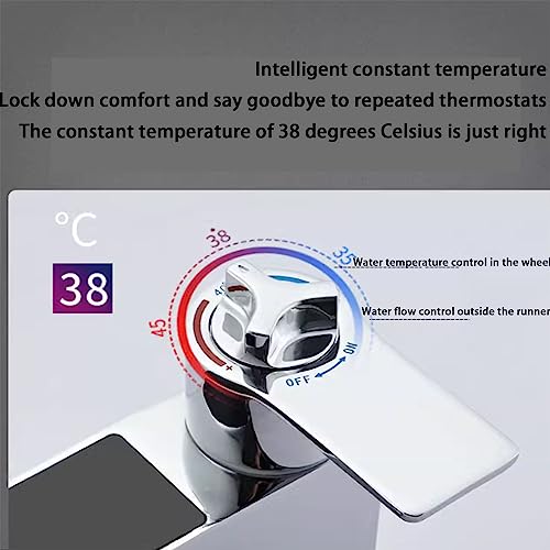 Ensemble de douche intelligent anti-brûlure à température constante noire