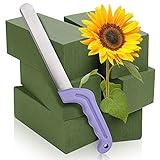 TAOPE 7 PCS Floral Foam Set, Floral Foam Blocks with Florist Knife, Green Styrofoam for Flower...