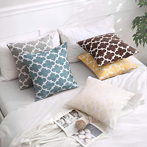 Starscity Square Decorative Throw Pillow Cases Soft Microfiber Outdoor Cushion Covers 18 X 18 For Sofa Bedroom Throw Cushion Cover Couch Chair Back Seat (Grey-Green, 18X18 Inches) #TOP6