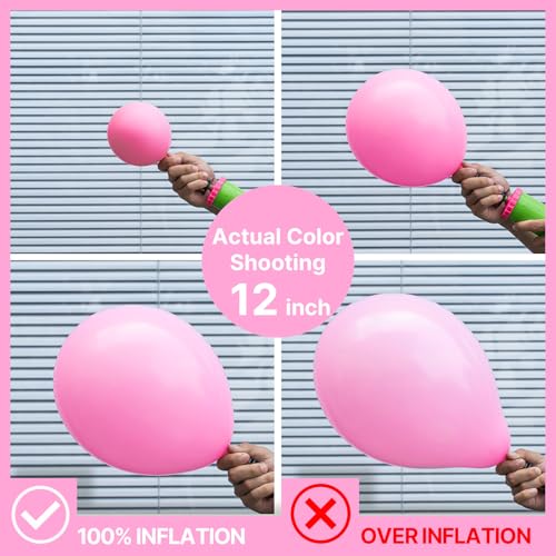 Image of PartyWoo Pink Balloons 127pcs Different Sizes of 36 18 12 10 5 Inch Matte Pink Balloon Arch Kit for Baby Shower Gender Reveal Princess Bachelorette Engagement Birthday Party Decorations Pink-Y11