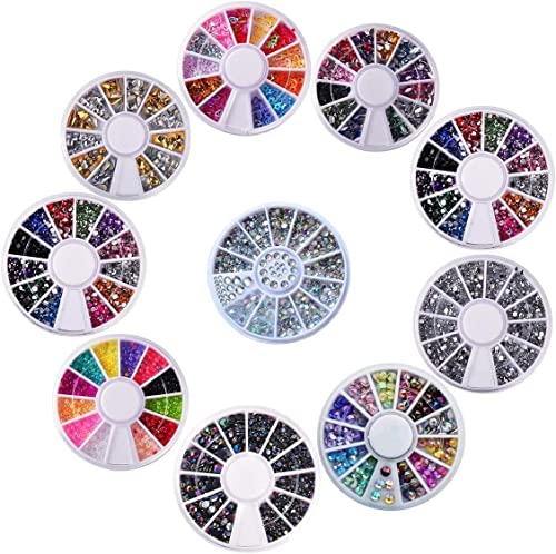 Biutee 10 Boxes Ab Crystal Rhinestones Set Nail Art Rhinestones Multi Shapes 3D Glass Crystal Rhinestones Flatback Nail Jewels Rhinestones Nail Gems And Charms For Nail Art Manicure Craft Decoration #TOP7