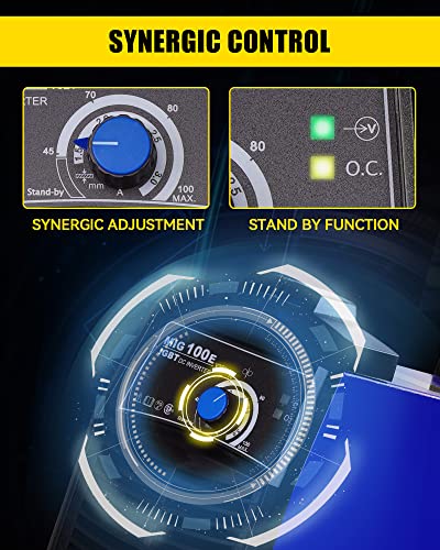 Riland Mig Welder Welding Machine: Flux Core Welder Gasless Welding Machines Wire Feed Welders Igbt Electric Portable Mig Welder 110V 120V With 2Lb Flux Core Welding Wire Beginners Welder Kit #TOP1