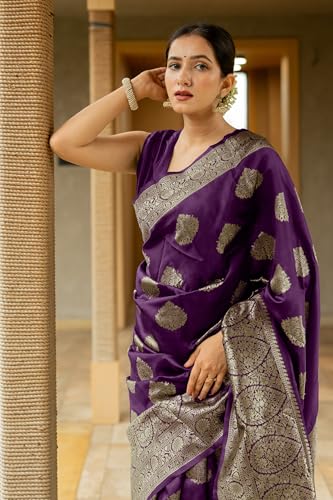 Image of Subham Saree for Woman Silk Cotton Kanjivaram | Soft Easy to Drape Daily Wear Sari with Blouse Fabric