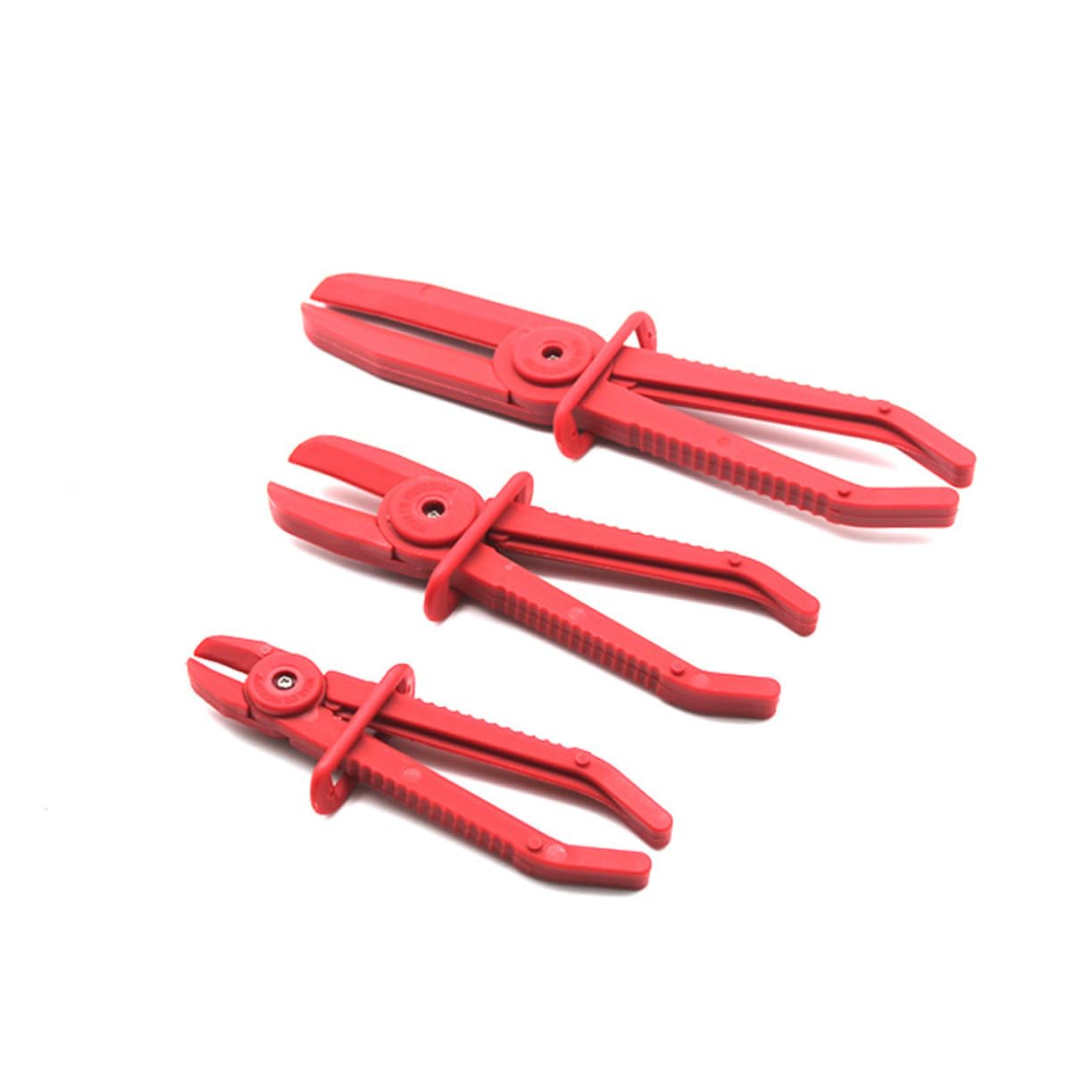 HOLIDYOYO 3Pcs Car Tubing Clamp Plastic Shut Off Pliers for Water Lines Lightweight Non Conductive Design Easy to Handle for Brake and Heater Applications Red