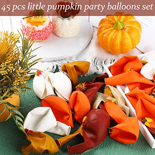 Charnoel CHARNOEL-PUMPKIN -01 45 Pcs Little Pumpkin Balloons,Thanksgiving Party Balloon Autumn Fall Themed Balloons thumb #2