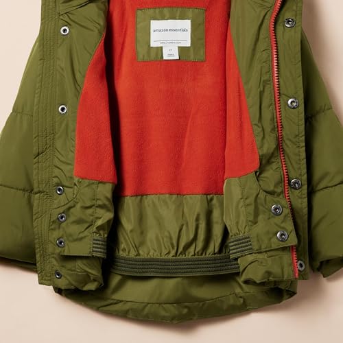 Amazon Essentials AEB00065F23_S_OLIVE Baby Boys' Heavyweight Hooded Puffer Jacket thumb #4