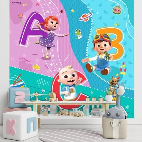 Miniatura 2 de JJ, YoYo y Tomtom CoComelon - Papel tapiz autoadhesivo  Decoración de pared para niños CoComelon  Decoraciones Cocomelon para niños y niñas