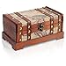 Brynnberg Scrigno del tesoro vintage Bauletto stile antico per accessori gioielli oggetti di valore, Cassaforte in legno, Idea regalo decorativa 23x13x11cm