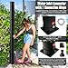 Goplus 10 Gallon Solar Heated Outdoor Shower, 7.2 FT Freestanding Outside Shower with Rotating Shower Head, Temperature Adjustment & Foot Shower, for Backyard Beach Pool Spa (Black)