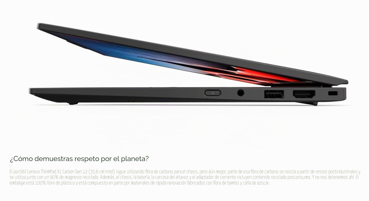 Lenovo Laptop ThinkPad X1 Carbon Gen 12 con procesador Intel Ultra