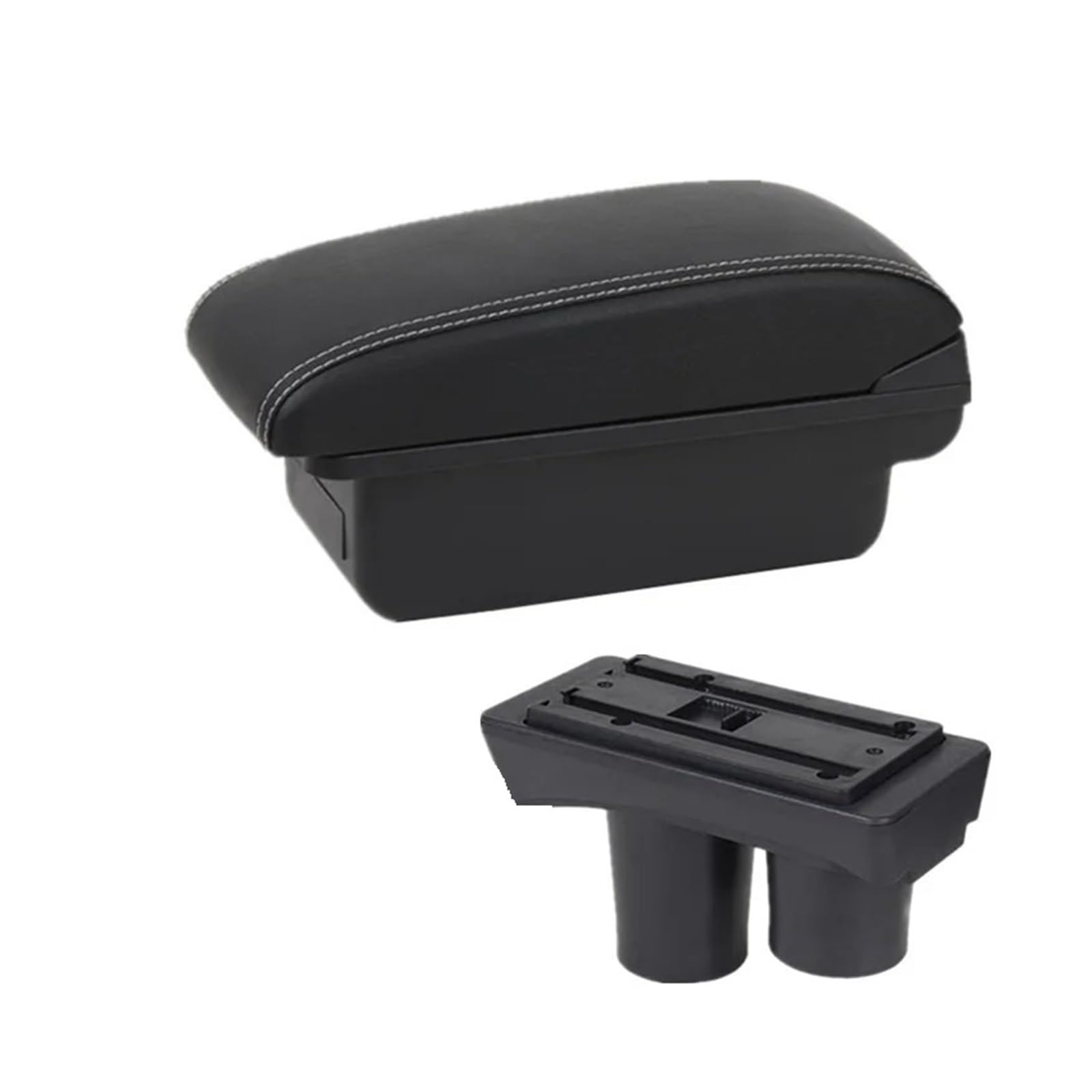 Hguvsjd B Black White 3Usb Armrest Box For Peugeot 301 Armrest Storage Box Interior Dedicated Retrofit Accessories Car Armrests(B Black White 3Usb)