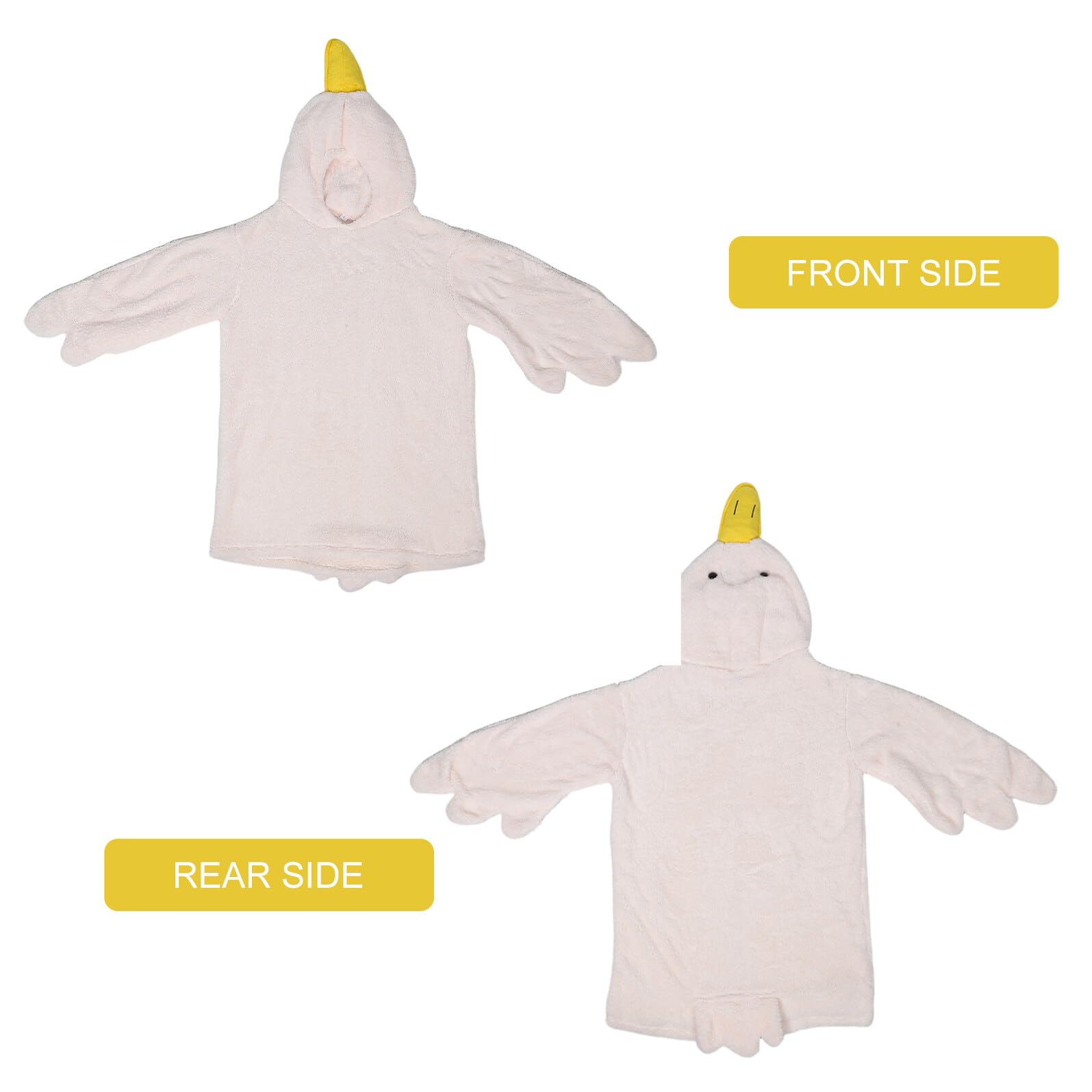 Healvian Pigiama Intero in Flanella a Tema Oca Bianco Oversize con Design Carino e Adorabile, Comodo da Indossare per Abbigliamento Casa e Riunioni Familiari