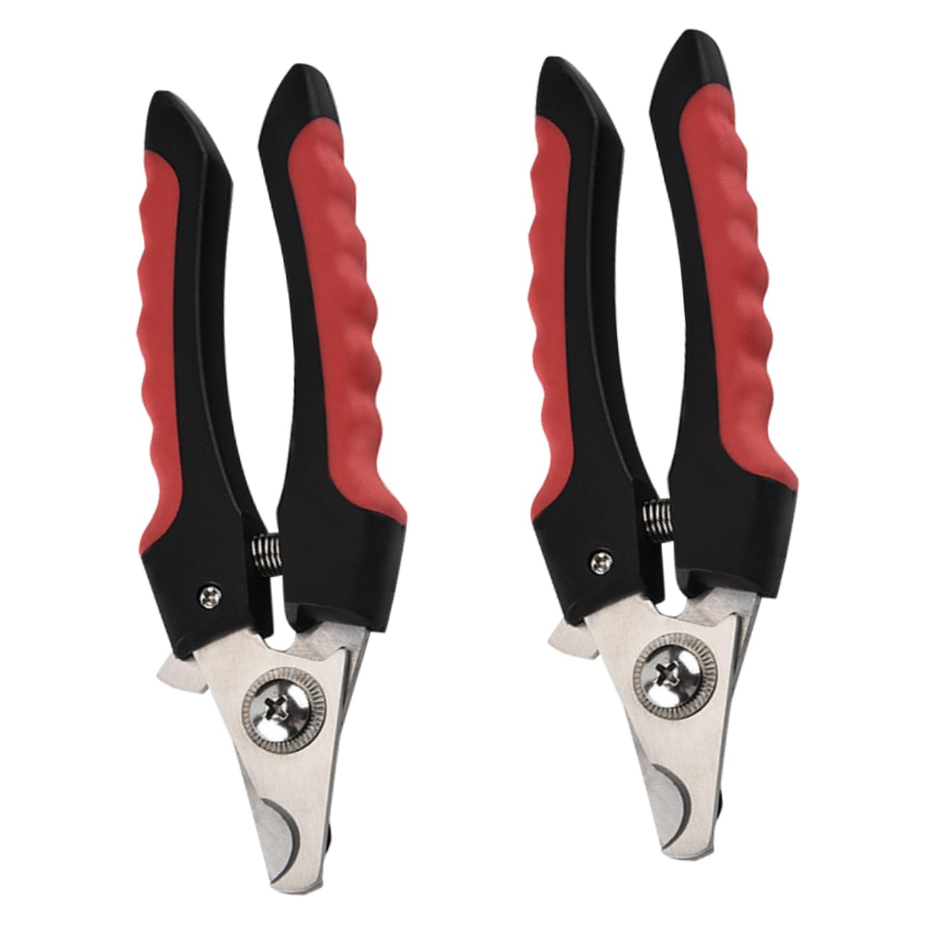 PACKOVE 2Pcs Premium Stainless Steel Pet Nail Clippers for Cats Dogs Easy to Use Nail Scissors Durable Resistant Essential Grooming Tool for Pet Owners