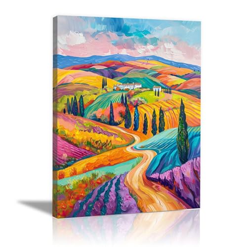 Impression sur toile paysage abstrait 40x60cm encadrée déco salon moderne