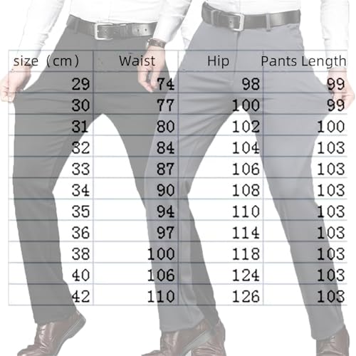 Calormas Mens Dress Pants, Timelessflex - Men's High Stretch Straight Fit Pantes, Suit Work Pant, Business Dress2