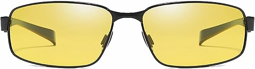 Miniatura 7 de Full Reader - Gafas de sol polarizadas de visión nocturna para hombre, marco de metal vintage, gafas de lectura cuadradas