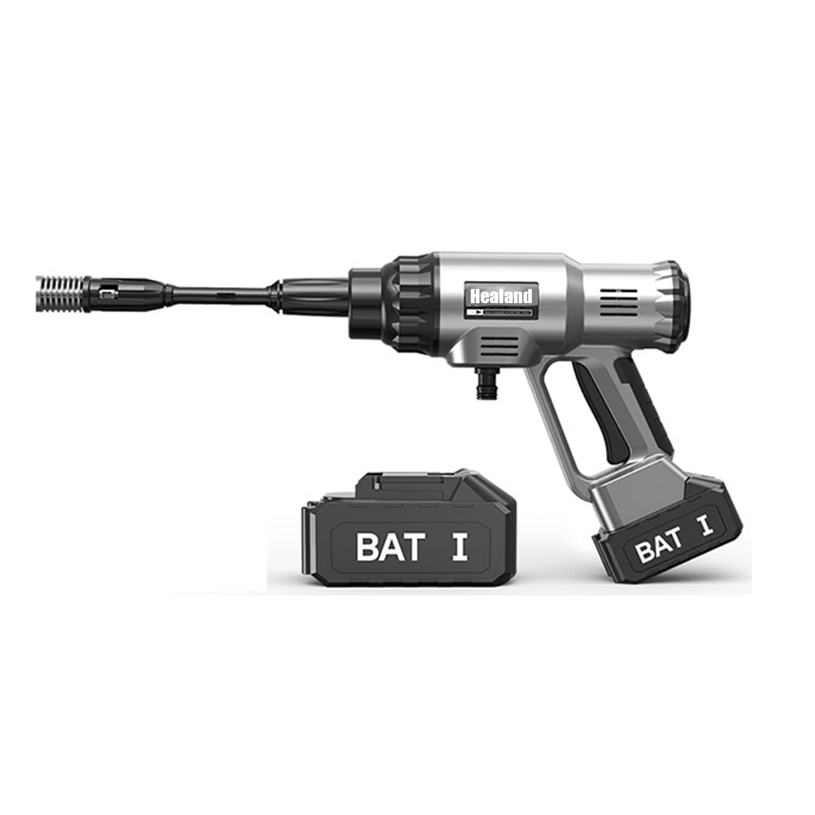 Laveuse à pression sans fil portable avec pistolet à eau et canon à mousse