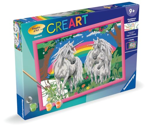 CreArt Kids 31x21cm Au pays des licornes Kit de peinture par numéros Numéro d'Art Dès 25849 Ravensburger - vue 4
