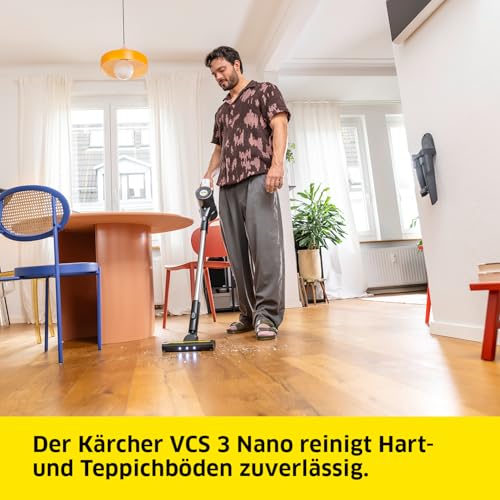 KÄRCHER Akku-Staubsauger VCS 3 Nano Complete, 3 Saugstufen mit intelligenter Schmutzerkennung & LED-Licht...
