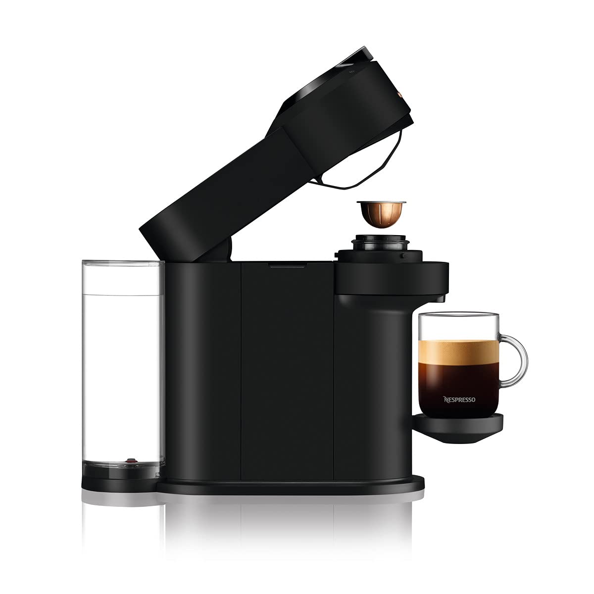 De'Longhi Nespresso Vertuo Next ENV120.BM, Macchina Caffè Automatica, Macchina Da Caffè A Un Pulsante, 4 Dimensioni Della Tazza, Tecnologia Di Centrifusione, Pacchetto Di Benvenuto Incluso, Nero Opaco