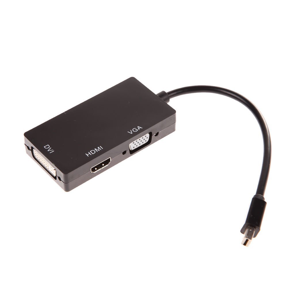See full amazon price history chart for BIGPLAYER 3 in 1 Mini Display Port DP Thunderbolt to DVI + VGA + HDMI Adapter for MacBook Pro (Multicolour), Black BIGPLAYER 3 in 1 Mini Display Port DP Thunderbolt to DVI + VGA + HDMI Adapter for MacBook Pro (Multicolour), Black (B08WB8Q98R) Amazon Price History, Amazon Price Tracker