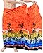Produktbild LA LEELA Herren-Bademode plam Baum gedruckt Badeanzug Schwimmen Kleid Partei beiläufig Pareo entspannen 72"X42" Orange_F347