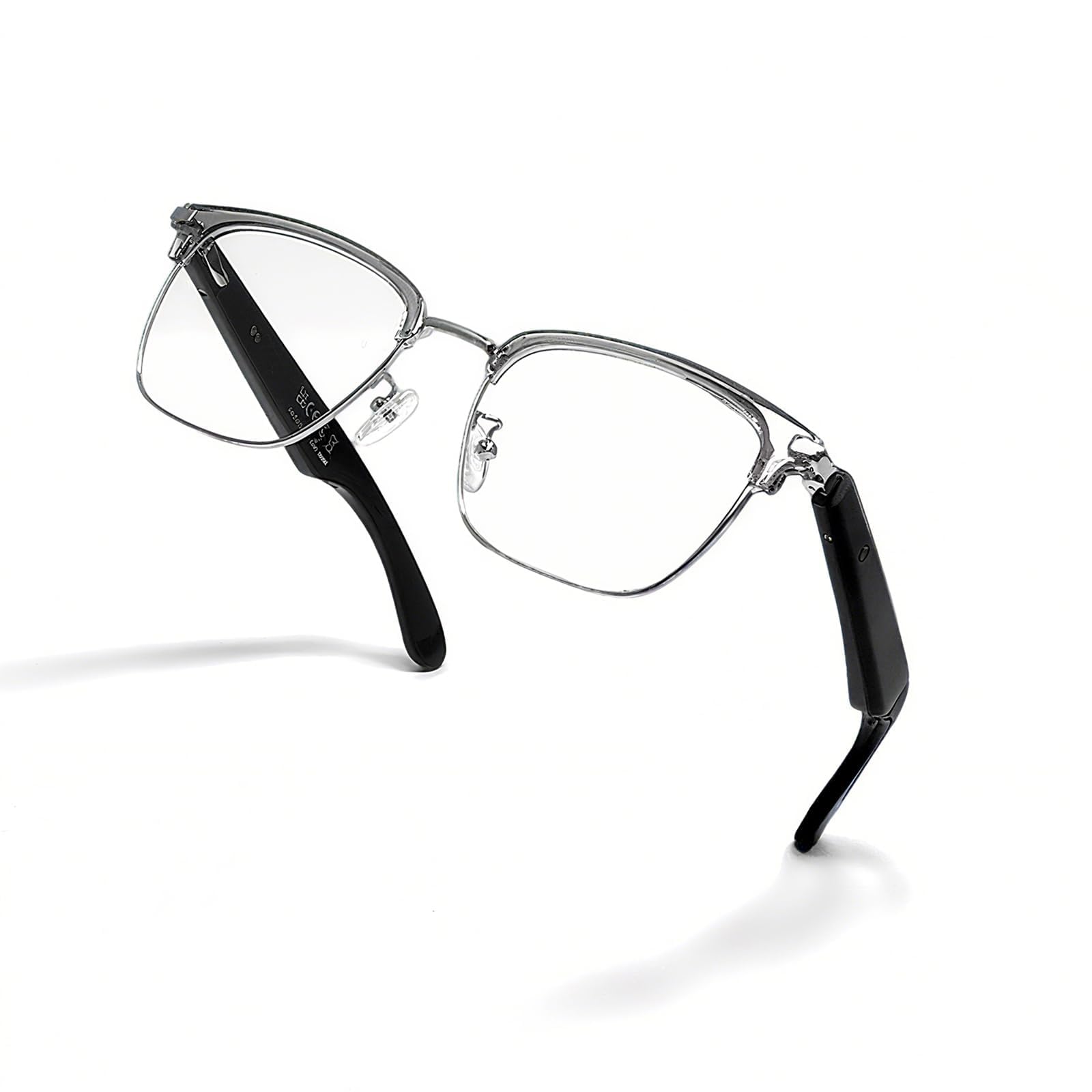 Bluetooth Glasses for Men & Women, Blue Light Blocking with Open-Ear Audio, Up to 5H Playtime, Adjustable Temples (silver gray)-image-42