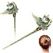 Chinese Hair Decor,Crystal Rhinestone Phenix Hair Clips Hairpins without the Box(Blue)