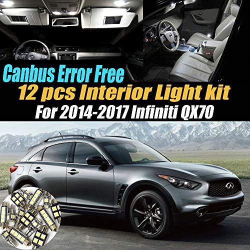 Kit LED Interior Canbus 12Pc Blanco 6000K Infiniti QX70