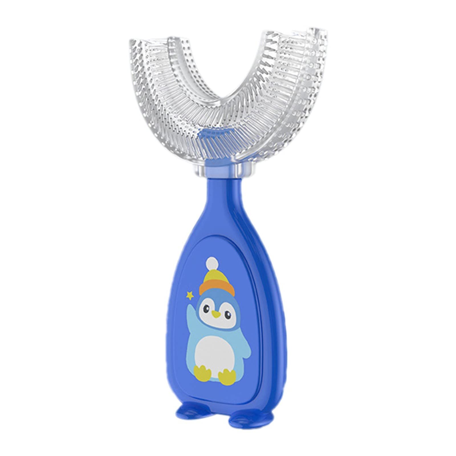 Kids Toothbrushes U-Shaped Toothbrush for 360° Oral Teeth Cleaning Silicone Soft Brush Hair Manual Training Tooth Brush for Toddlers Children