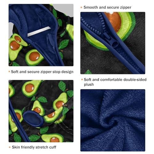 Image of Boys Fleece Jacket Hooded Autumn Winter Long Sleeve Thick Warm Outerwear;3-10 Years Kids Cute Fuzzy Jacket