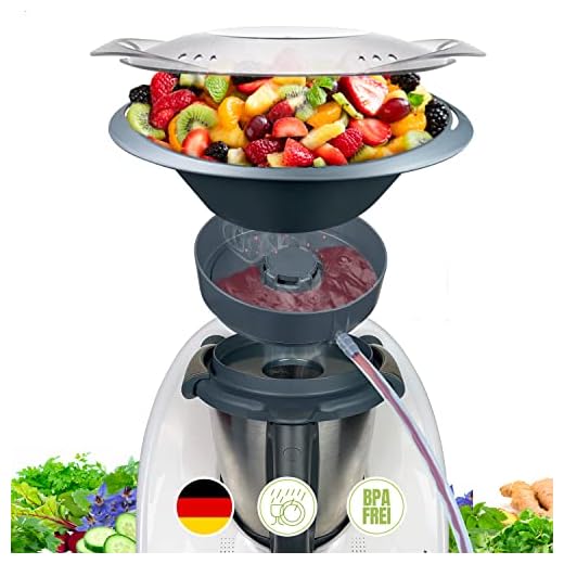 MixFino Accesorios Thermomix TM6 – Accesorios Thermomix TM5, TM31, TM Friend – Exprimidor de Vapor para Robot de Cocina Thermomix – Extractor de Zumo sin Exprimir – Thermomix Accesorios
