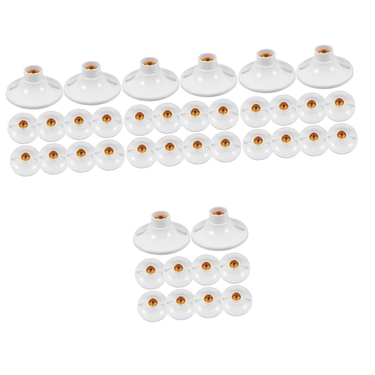 4 Ensembles Douille En Bakélite Decoration De Vis Douille De Lampe Plate Lampe Douille E Lampe Prise Douille E27 Support De Douille D'ampoule De Lampe Blanche 10 Pièces * 4