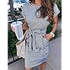 MEROKEETY-Womens-Summer-Striped-Short-Sleeve-T-Shirt-Dress-Casual-Tie-Waist-Midi-Dress MEROKEETY Women's Summer Striped Short Sleeve T Shirt Dress Casual Tie Waist Midi Dress, Navy, M