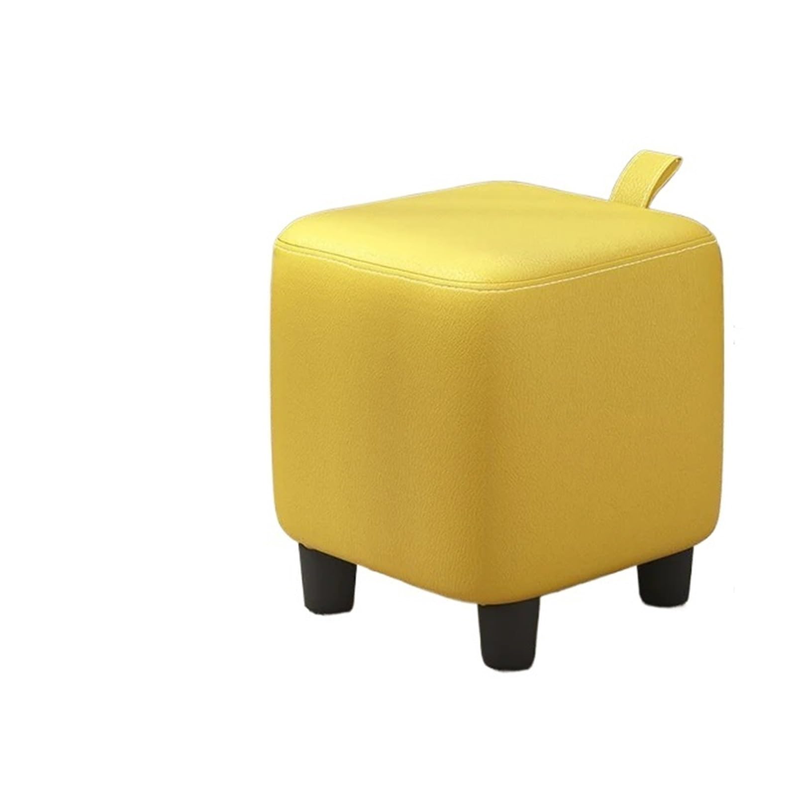 Tabouret de changement de chaussures élastique et pouf repose-pieds en cuir imperméable