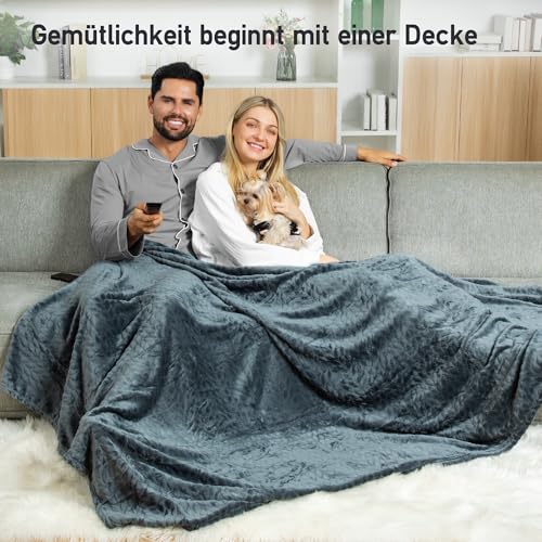 Winthome Kuscheldecke Flauschig Weich, Decke Warm, ohne Hitzestau, Oeko-TEX – Ansicht 6