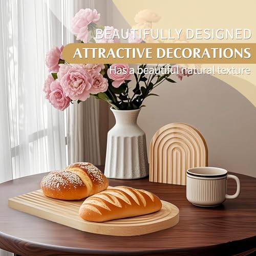 Tabla para cortar de madera decorativa 2 piezas miniatura 5