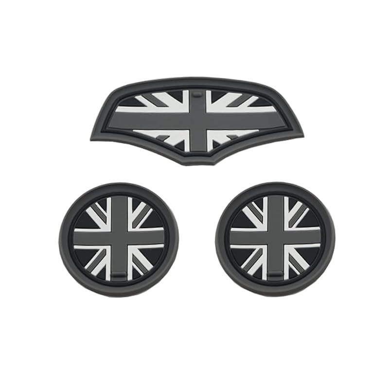 Kit de Porta-Copos para Mini Cooper F55 F56 com 2 Coasters e Tapete para Compartimento Carryplus Grey Jack
